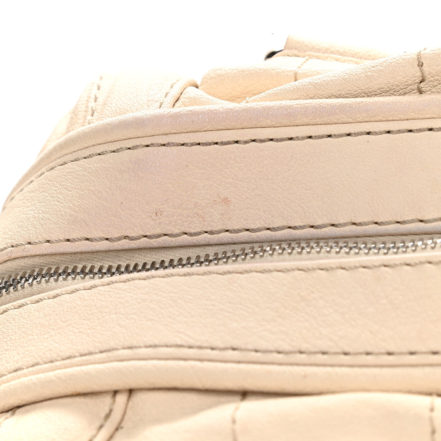Chanel Calfskin Stitched Outdoor Ligne Bowler Beige 11 of 17