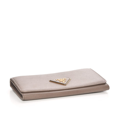 Prada Vitello Continental Flap Wallet Argilla 4 of 9