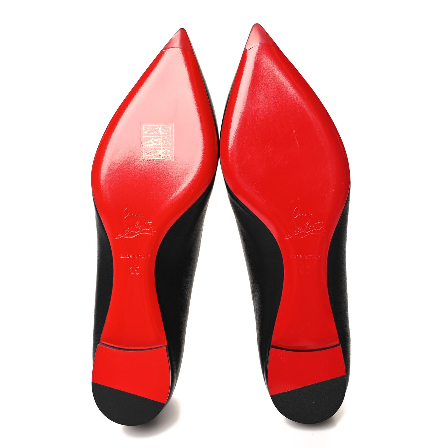Shiny Nappa Ballalla Flats 35 Black