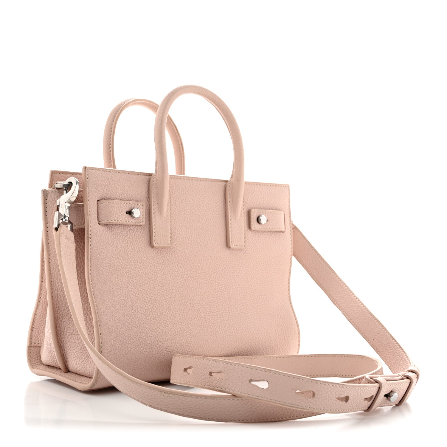 Saint Laurent Grained Calfskin Nano Supple Sac De Jour Marble Pink 3 of 16
