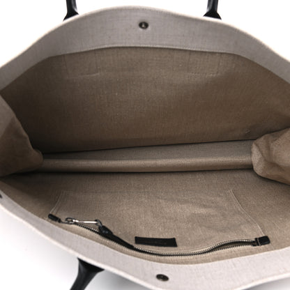 Saint Laurent Linen Calfskin Rive Gauche Tote Optic White 4 of 6