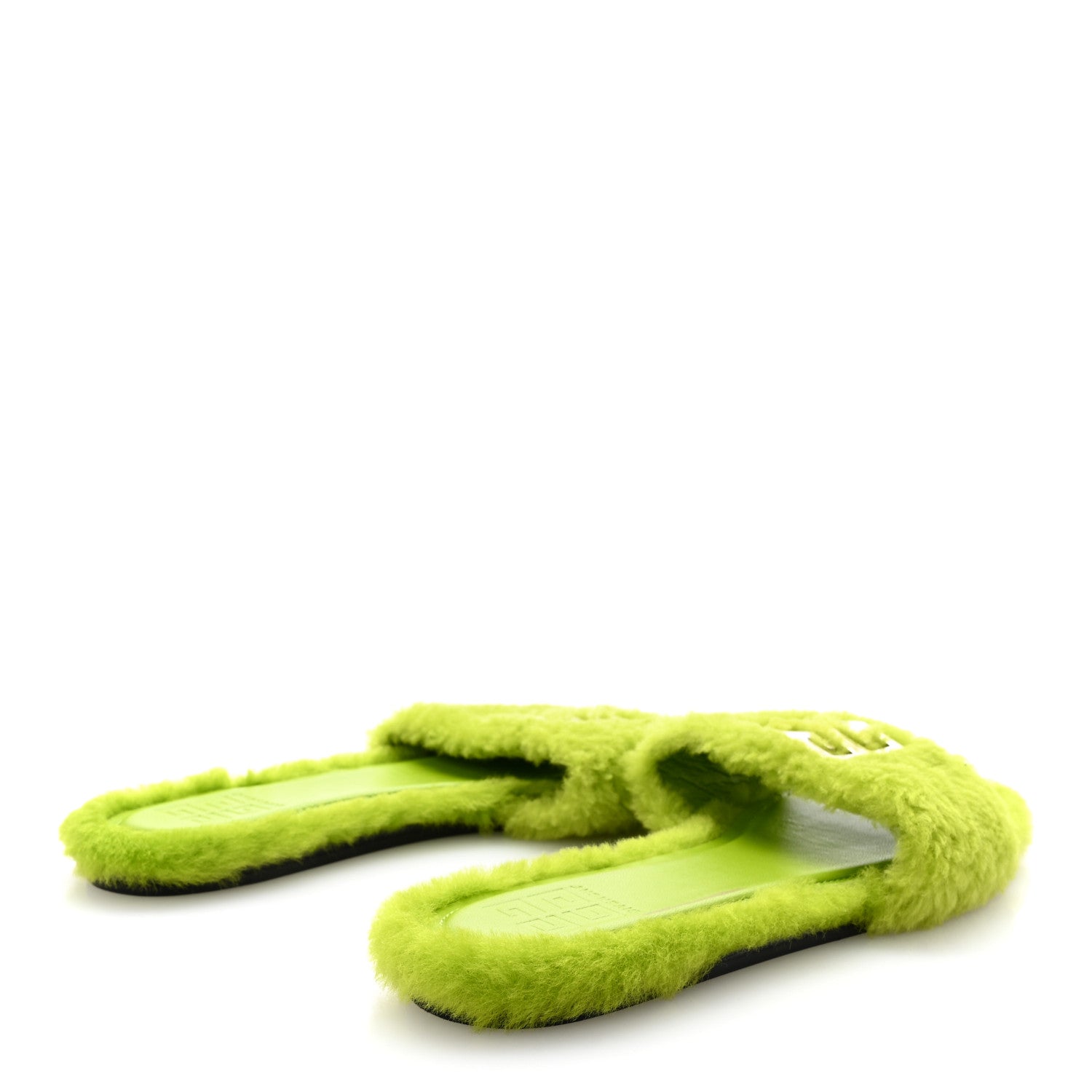 Givenchy Wool 4G Logo Mule Slide Sandals 40 Citrus Green 5 of 9