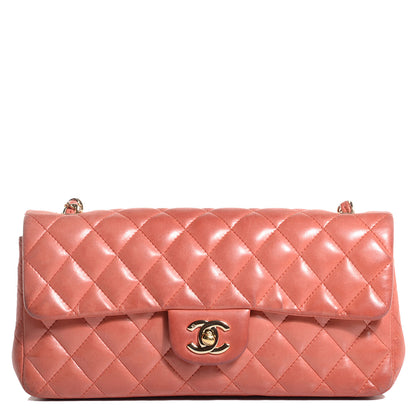 Chanel Lambskin Quilted East West Flap Pink 1 of 8