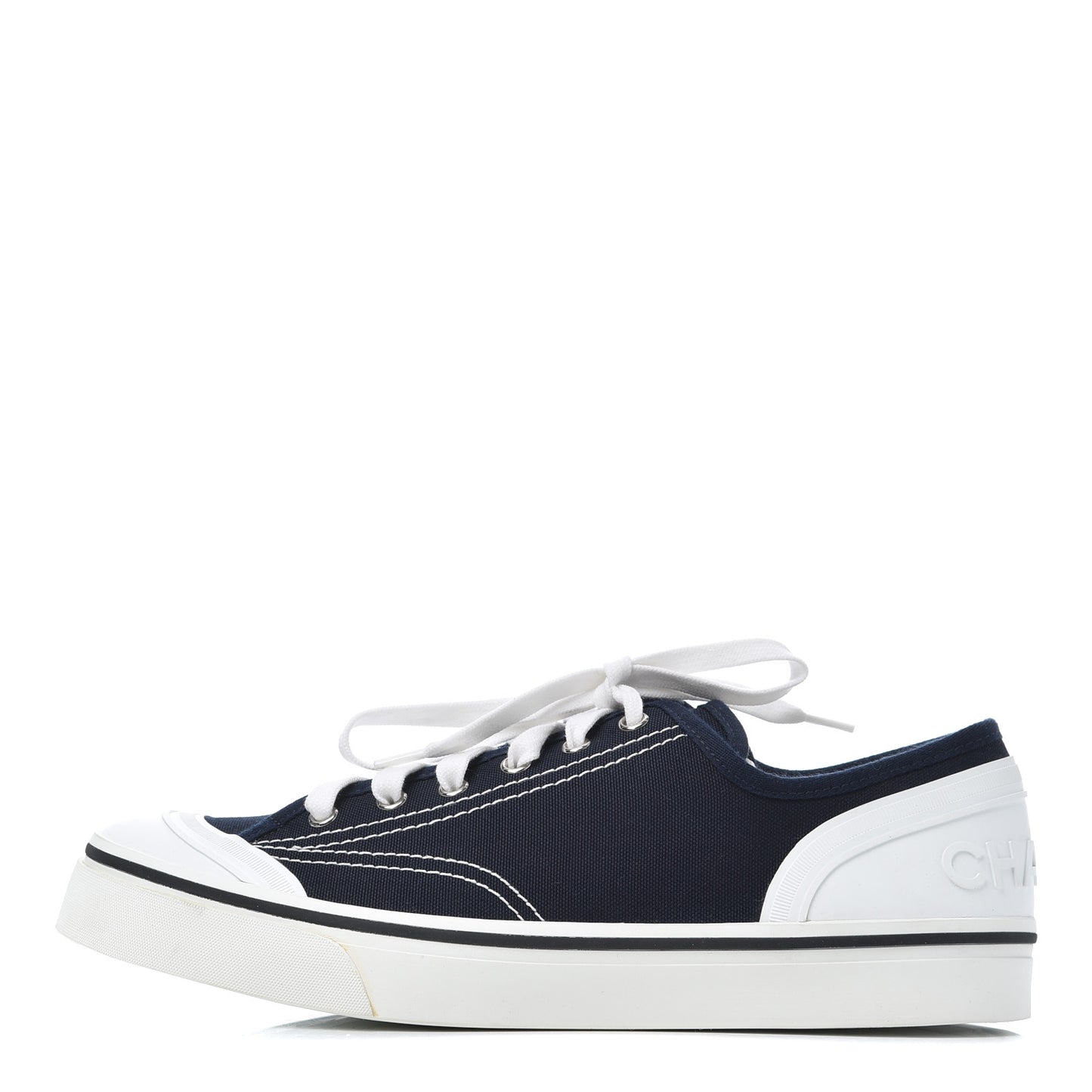 Fabric Mens Lace Up Cap Toe Sneakers 41 Navy