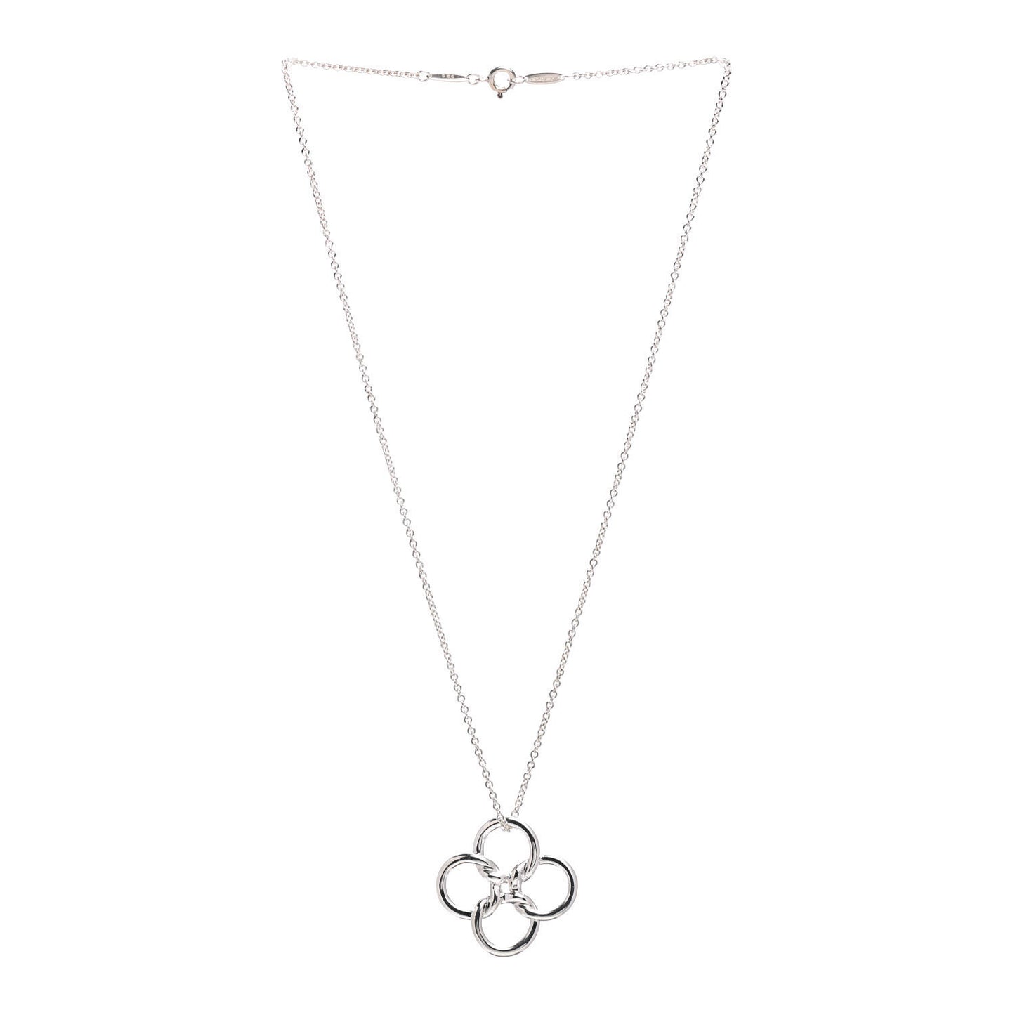 Sterling Silver Elsa Peretti Quadrifoglio Pendant Necklace