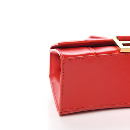 Balenciaga Shiny Box Calfskin Hourglass Top Handle Bag XS Bright Red 6 of 8