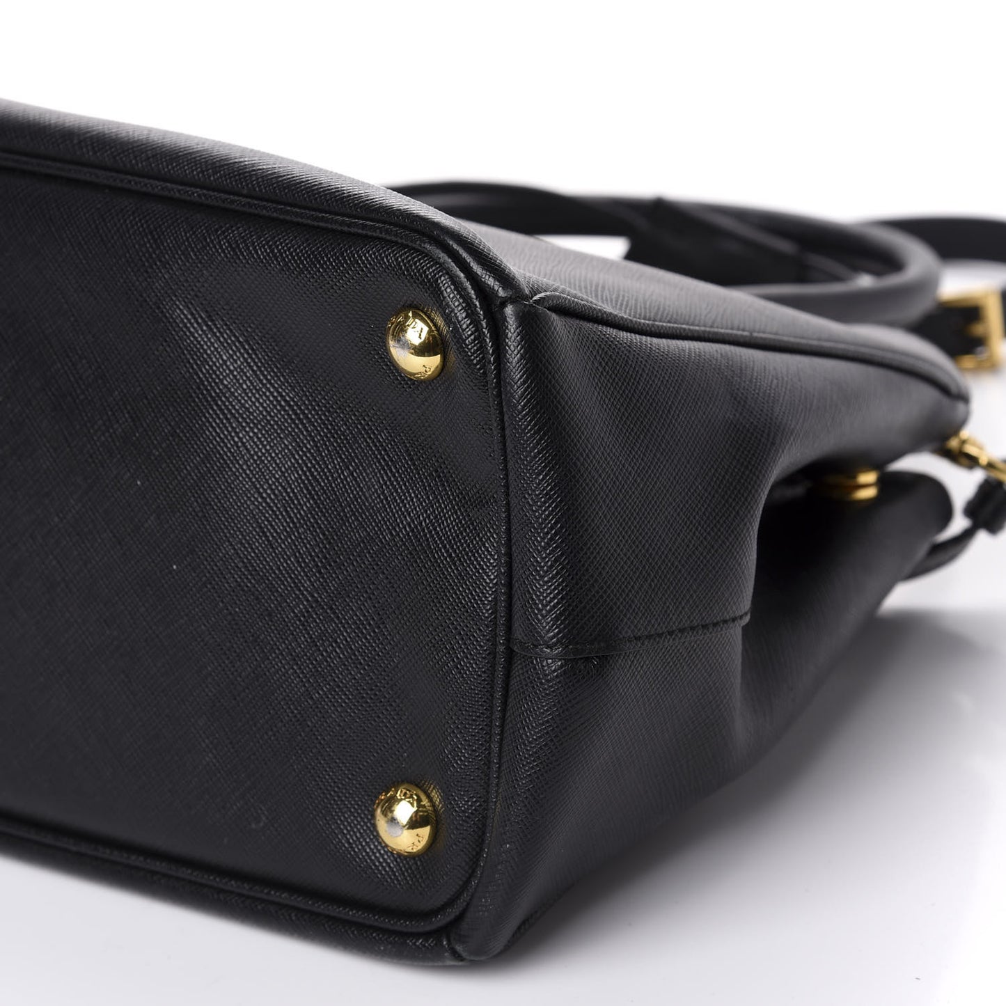 Saffiano Small Galleria Double Zip Tote Black