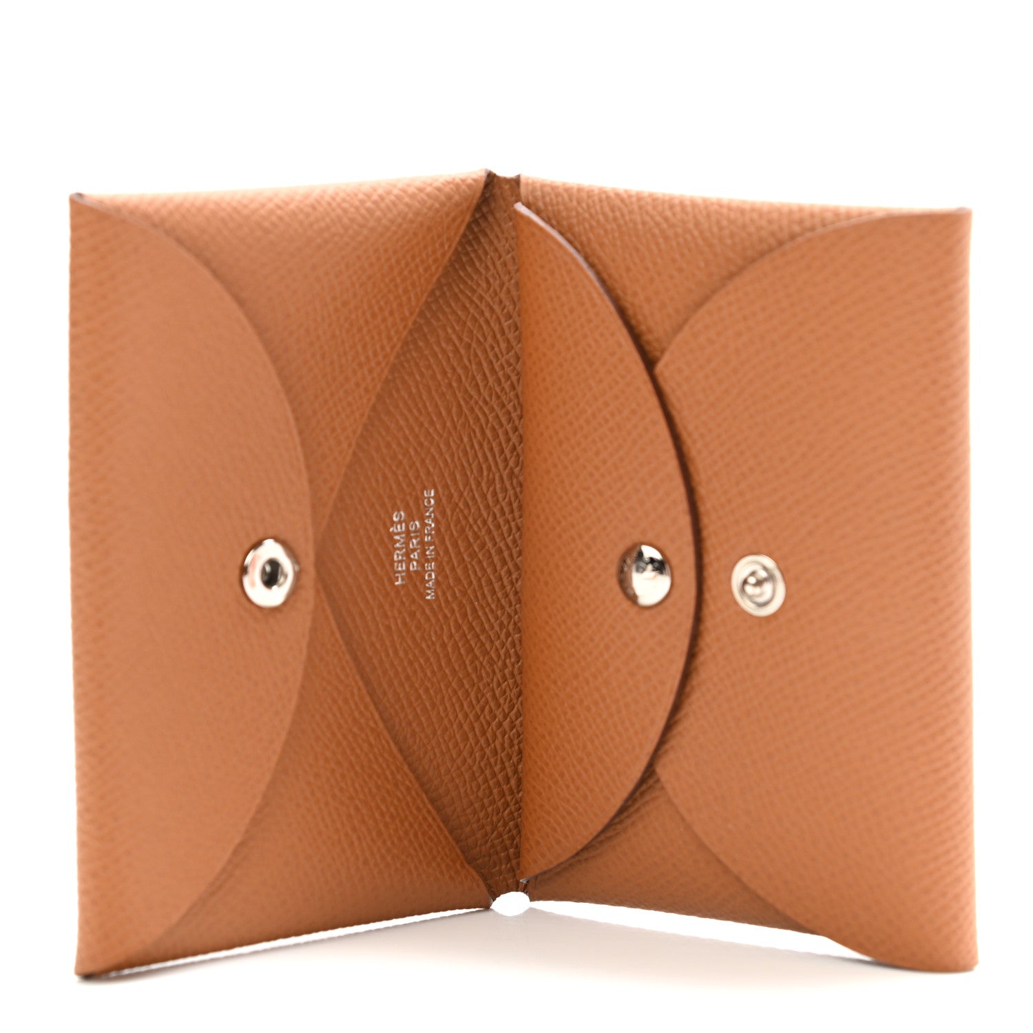 Hermes Epsom Calvi Duo Card Case Gold 5 of 8