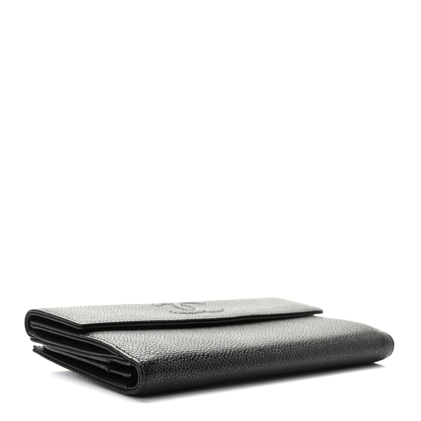 Caviar Timeless CC French Long Wallet Black