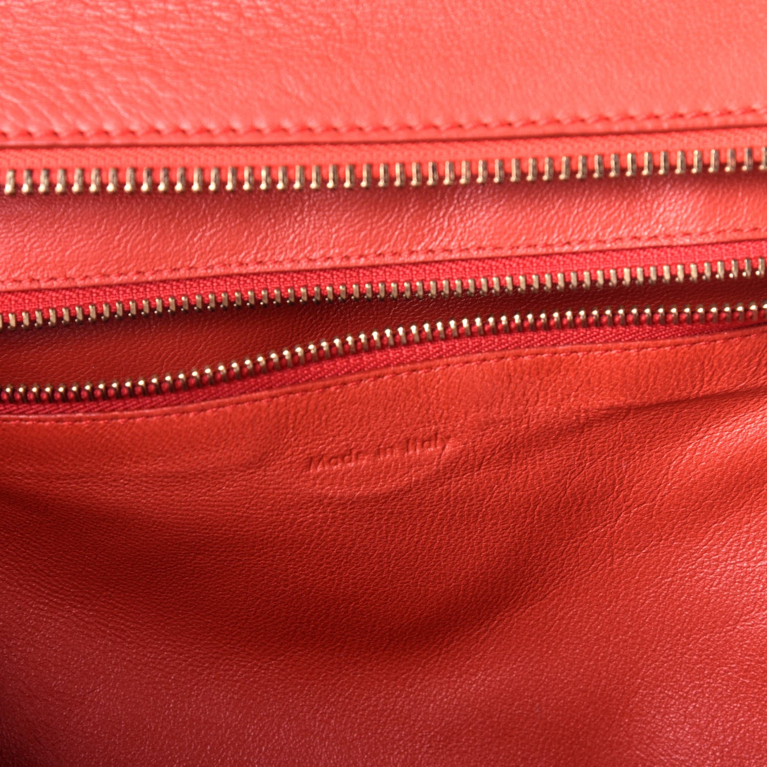 Celine Calfskin Mini Luggage Red 7 of 9