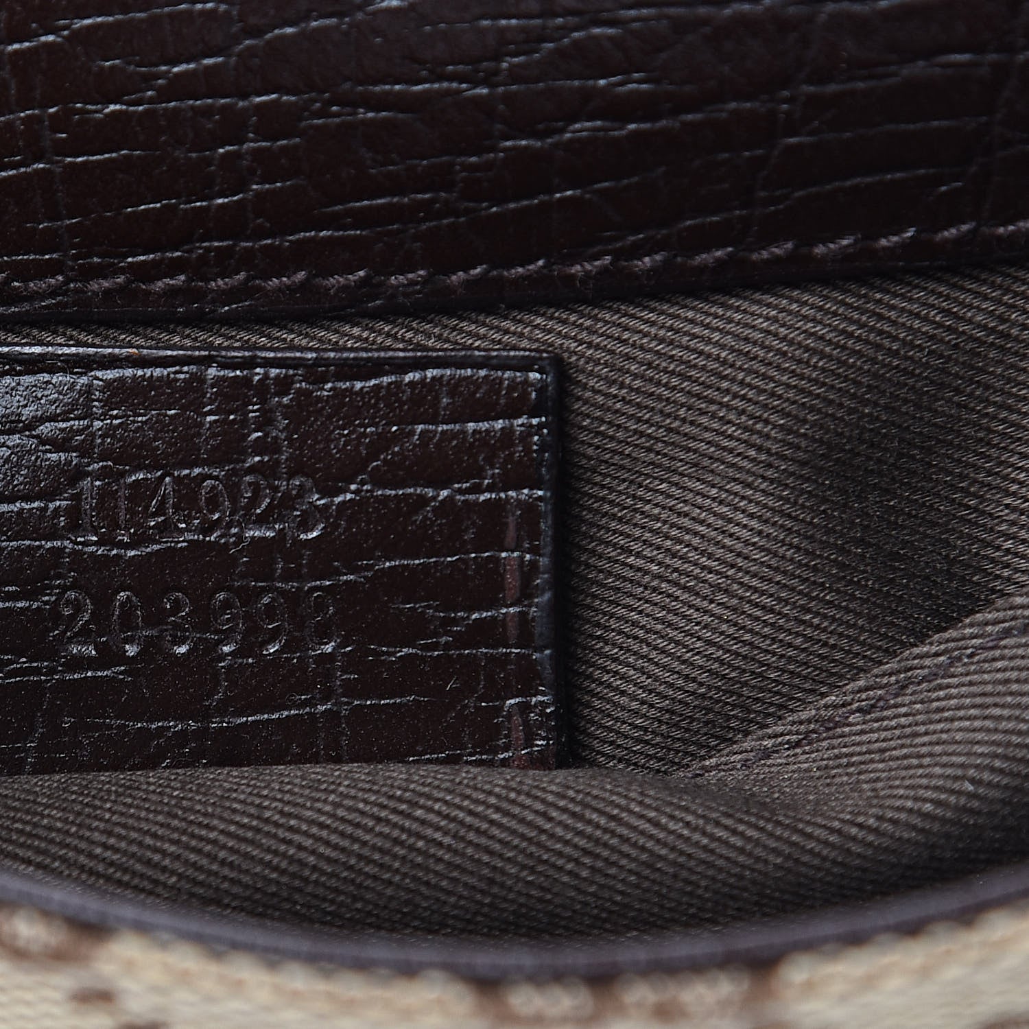 Gucci Monogram Horsebit Clutch Dark Brown 7 of 9