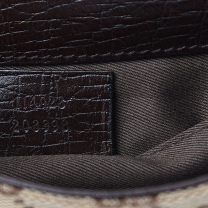 Gucci Monogram Horsebit Clutch Dark Brown 7 of 9
