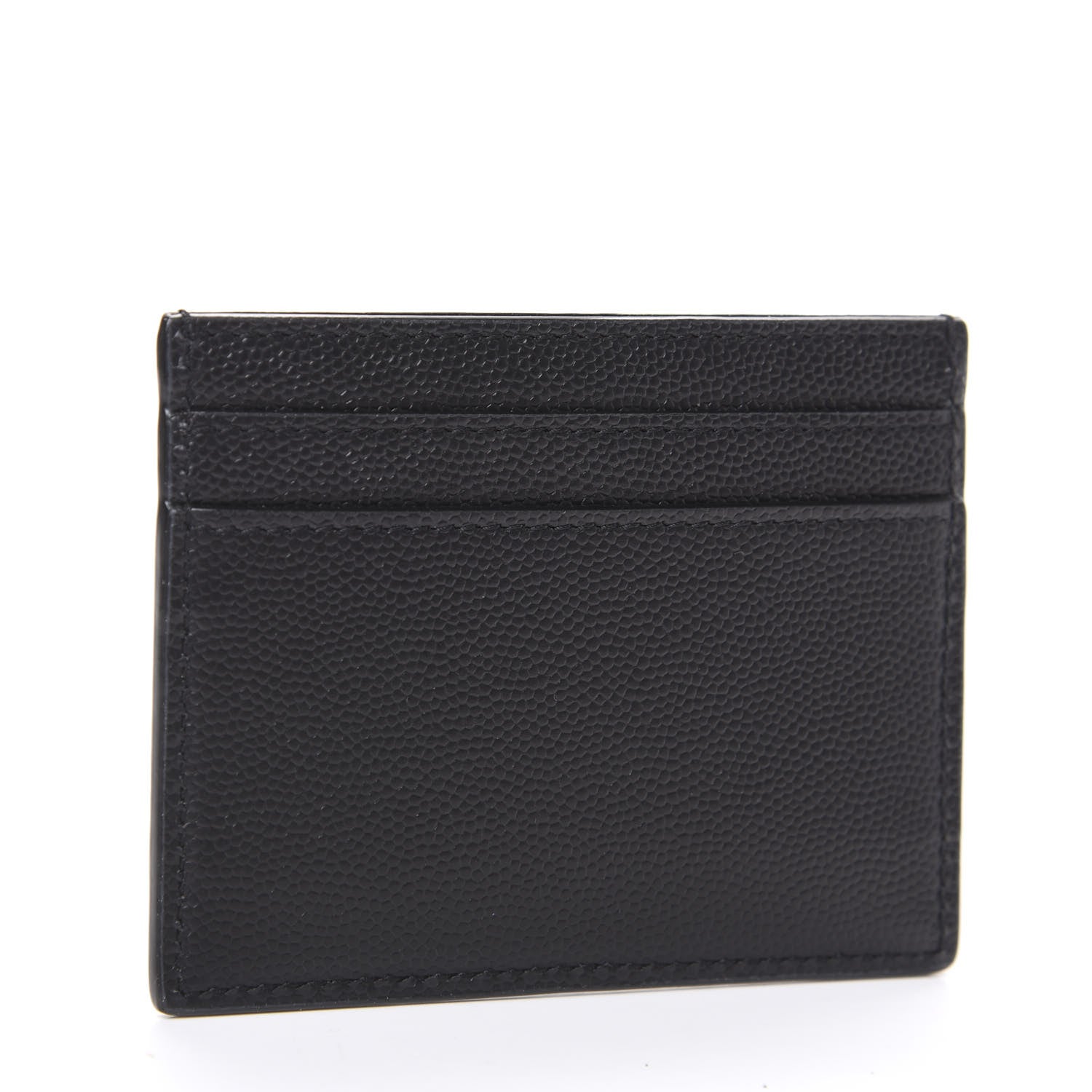 Saint Laurent Grain De Poudre Card Case Black 2 of 7