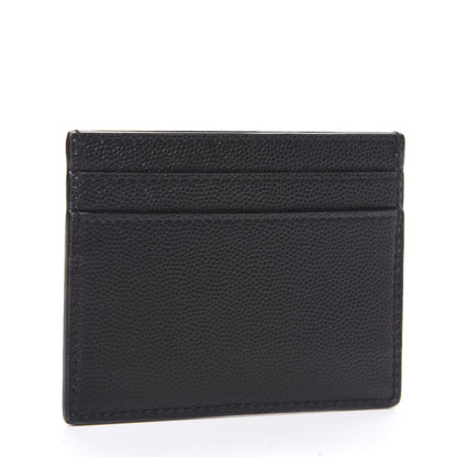 Saint Laurent Grain De Poudre Card Case Black 2 of 7