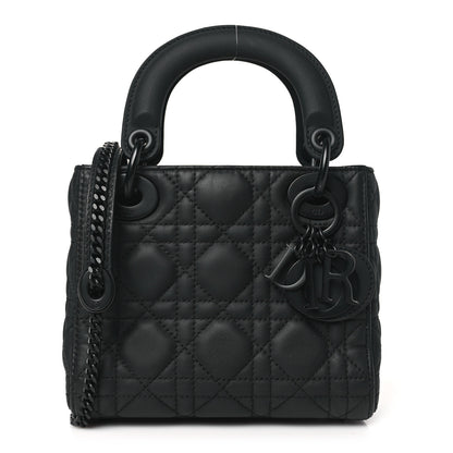 Christian Dior Ultra Matte Calfskin Cannage Mini Lady Dior Black 1 of 10