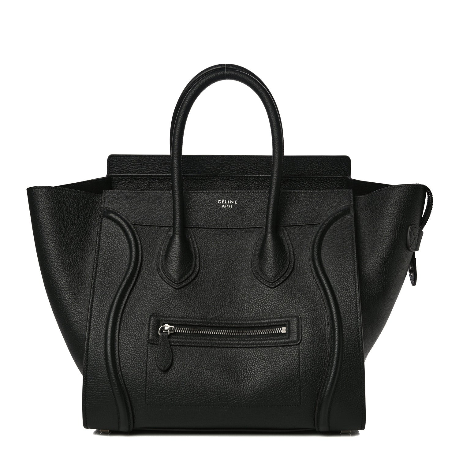 Celine Drummed Calfskin Mini Luggage Black 1 of 9