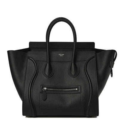 Celine Drummed Calfskin Mini Luggage Black 1 of 9