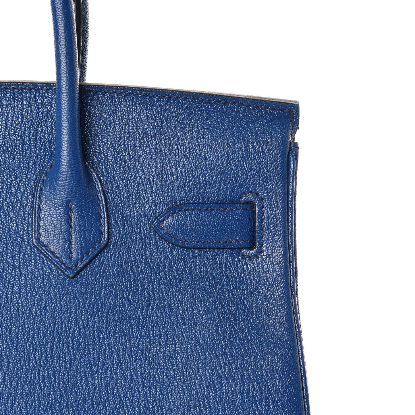 Chevre Mysore Bi-Color Horseshoe Birkin 30 Bleu Sapphire Paon