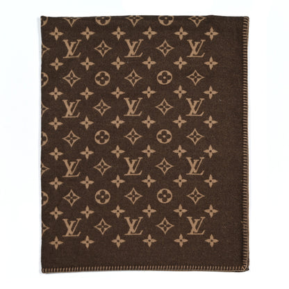 Louis Vuitton Wool Cashmere Neo Monogram Blanket Marron 1 of 3