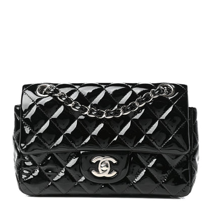 Chanel Patent Calfskin Quilted Mini Rectangular Flap Black 1 of 9