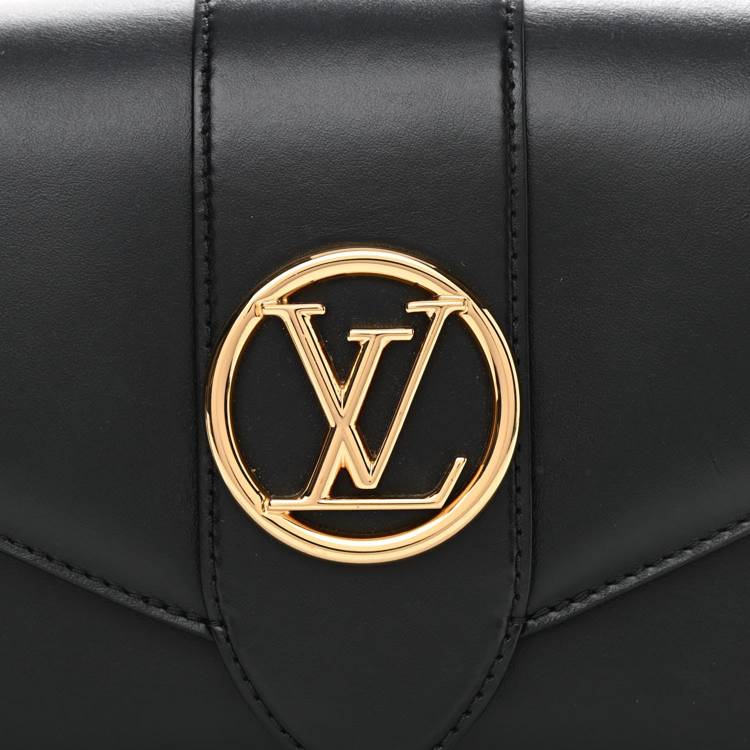 Louis Vuitton Smooth Calfskin LV Pont 9 Black 7 of 9