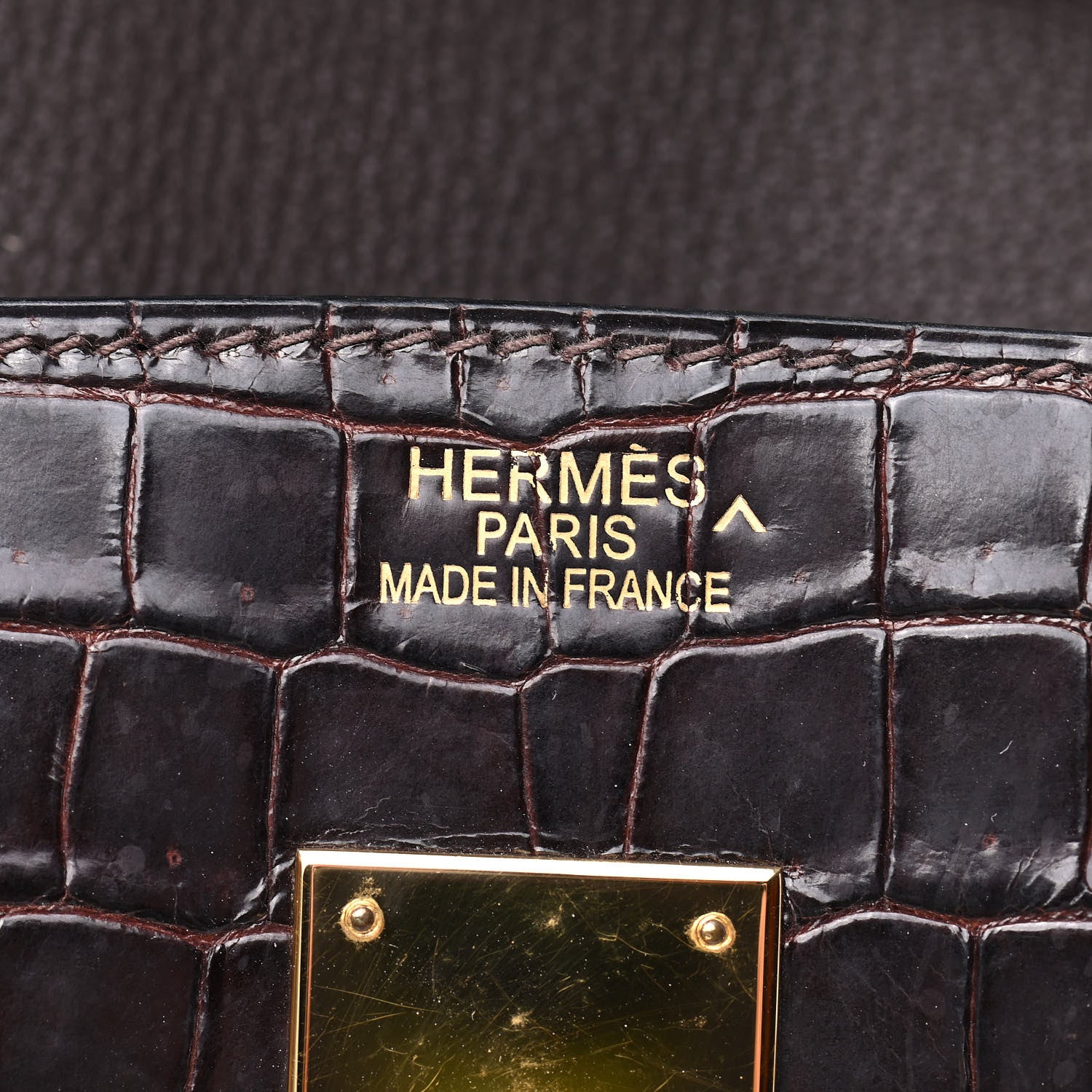 Hermes Shiny Porosus Crocodile Birkin 35 Cocoan 22 of 31