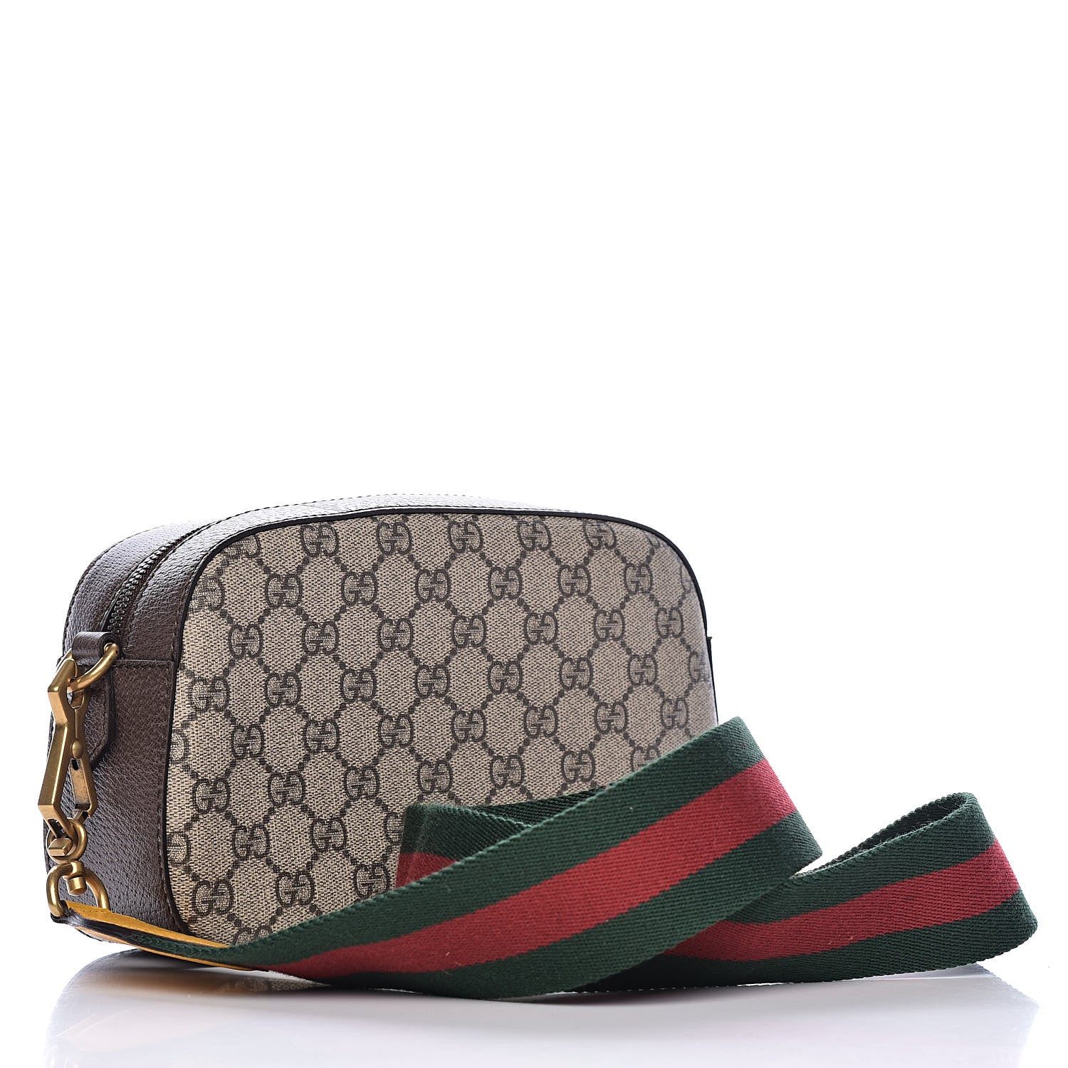 Gucci GG Supreme Monogram Web Neo Vintage Shoulder Bag Beige New Acero Crop 3 of 10