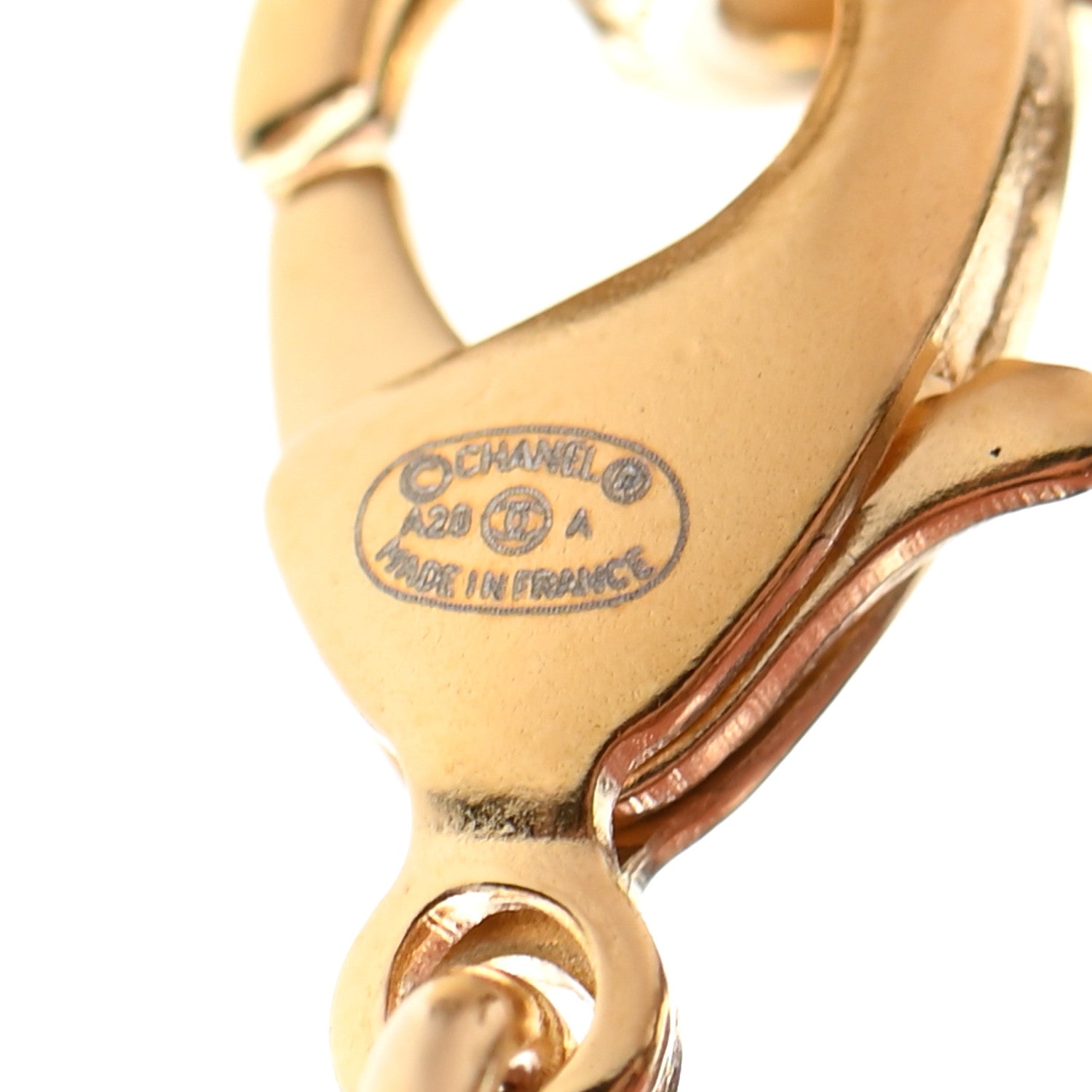 Chanel Metal Calfskin Crystal Chain 90's Camellia Bracelet Black Gold 3 of 4