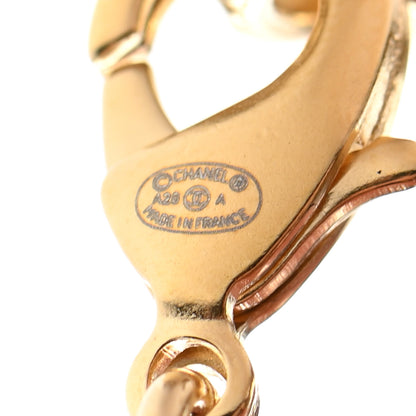 Chanel Metal Calfskin Crystal Chain 90's Camellia Bracelet Black Gold 3 of 4