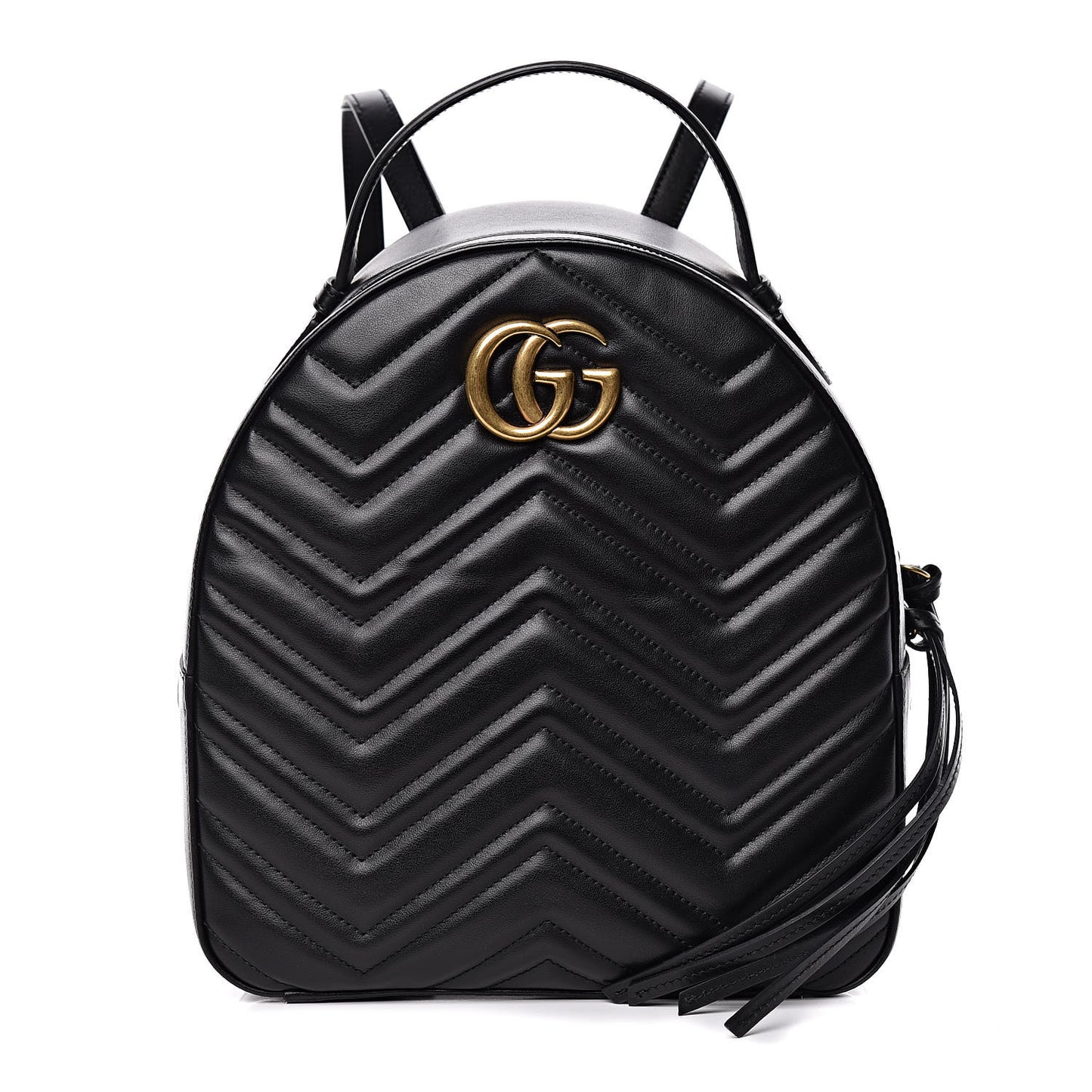 Calfskin Matelasse GG Marmont Backpack Black