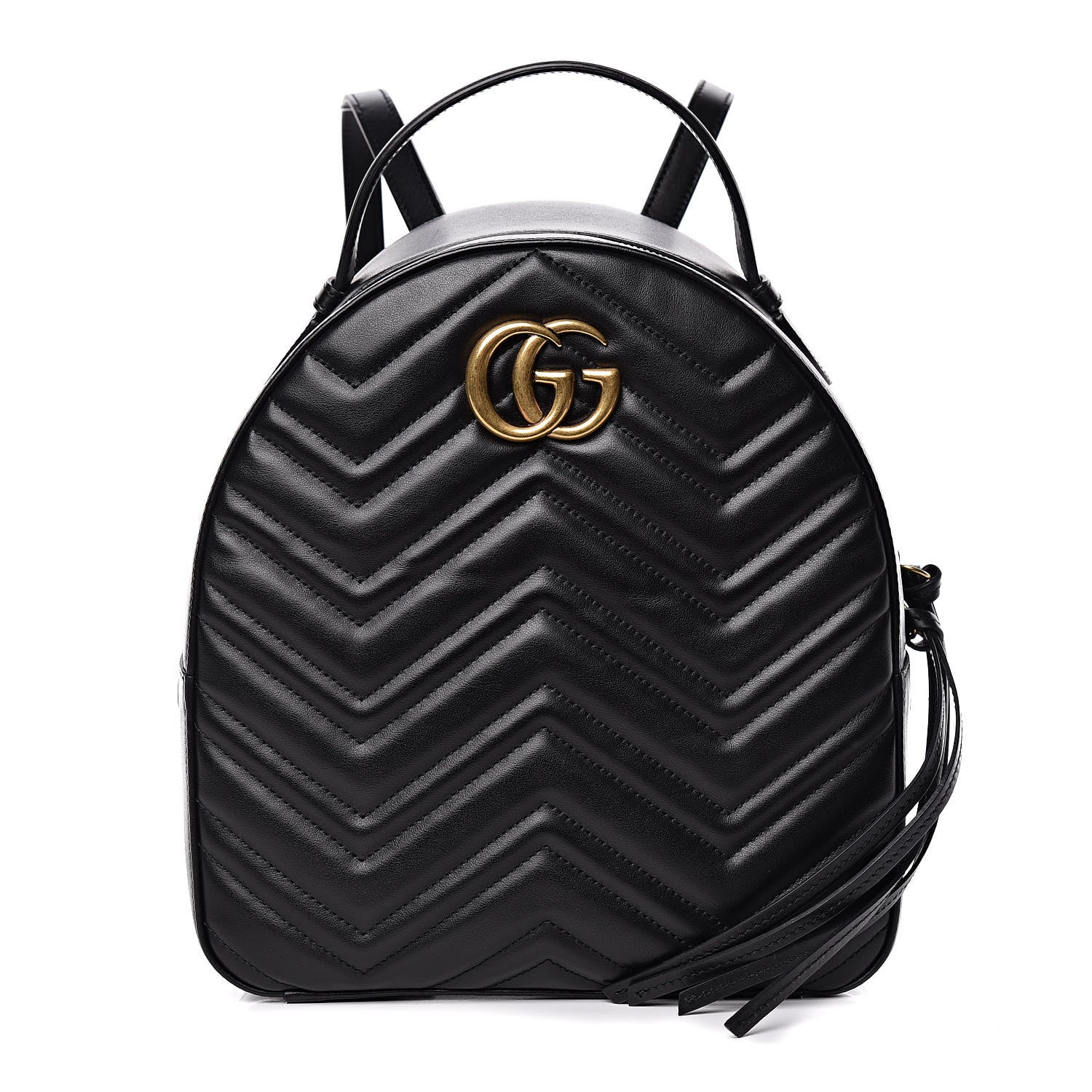 Gucci Calfskin Matelasse GG Marmont Backpack Black 1 of 10