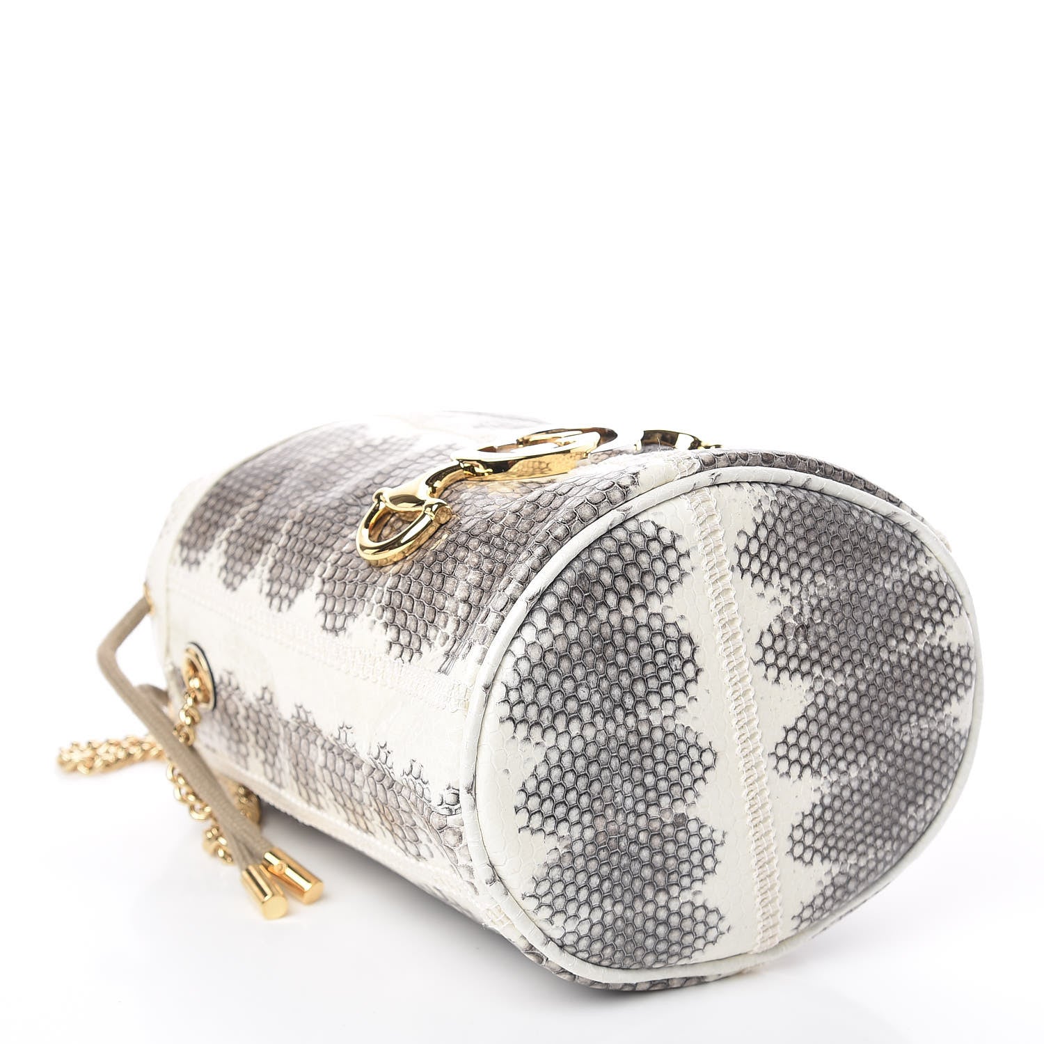 Gucci Snakeskin Mini Zumi Bucket Bag Grey 4 of 11
