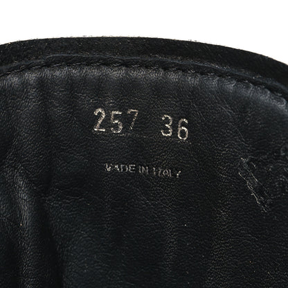 Prada Spazzolato Rois Re-Nylon Metal Triangle Logo Monolith Pouch Pocket 55mm Tall Combat Boots 36 Black 6 of 10