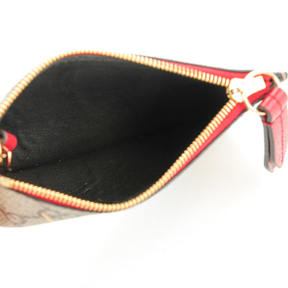 Gucci GG Supreme Monogram Tian Key Case Beige Multicolor Red 5 of 6