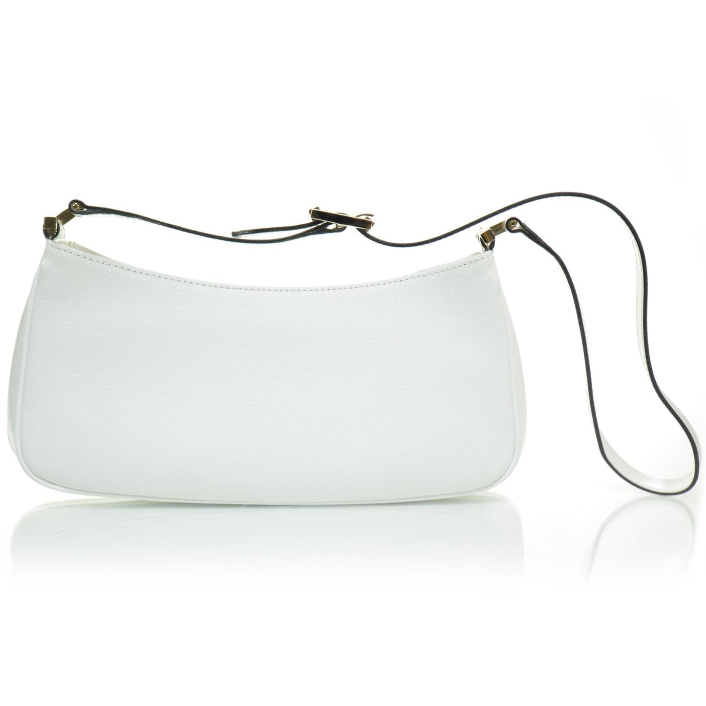 Leather Shoulder Bag White