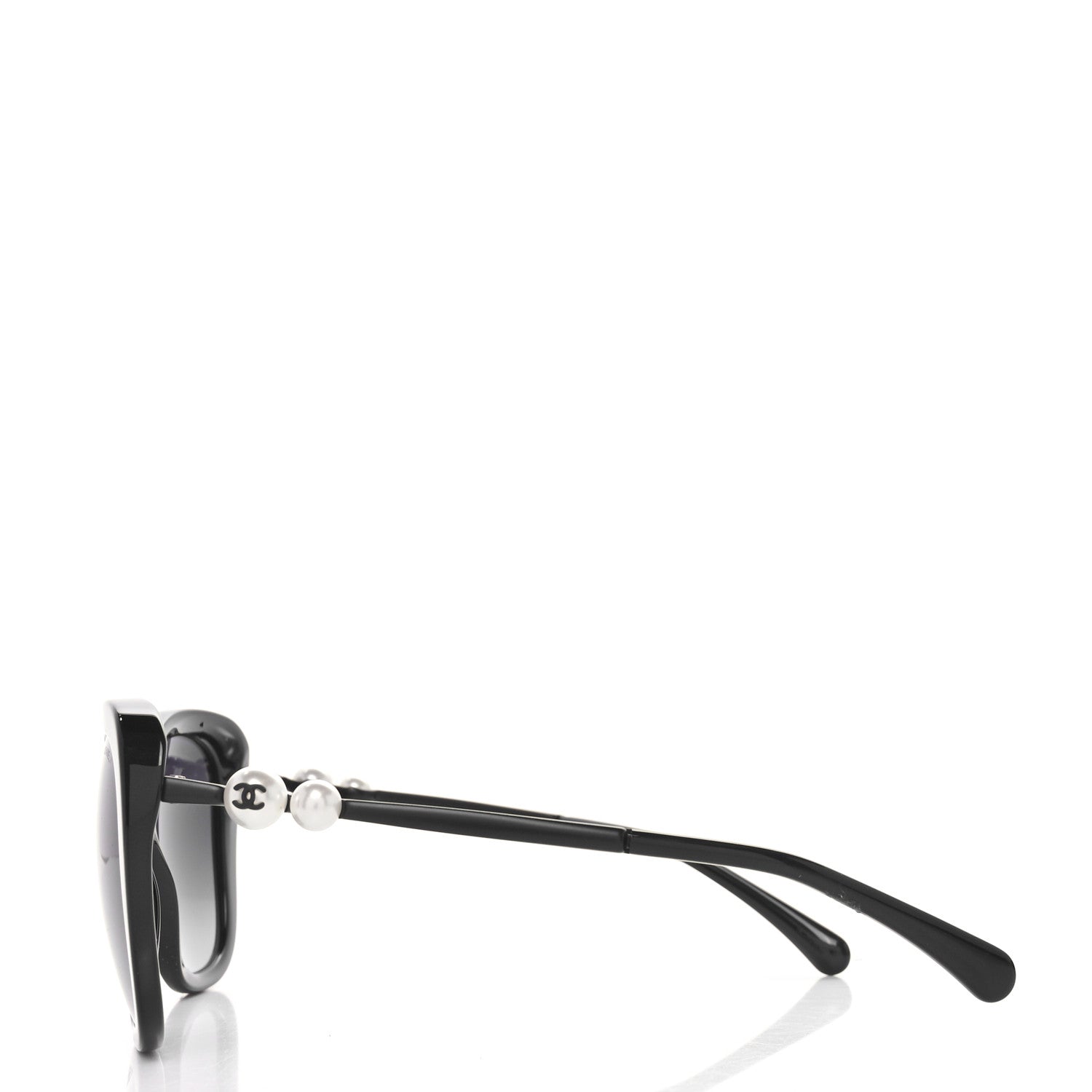 Chanel Acetate Butterfly Winter Pearl Sunglasses 5339-H Black 3 of 7
