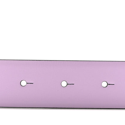 Valentino Garavani Calfskin Crystal VLogo 30mm Reversible Belt 80 32 Purple Black 4 of 7
