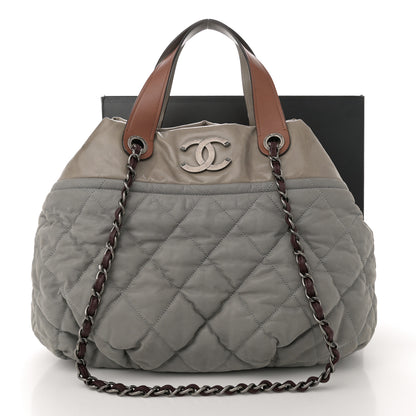 Chanel Iridescent Calfskin Quilted Small In The Mix Tote Grey 12 of 12