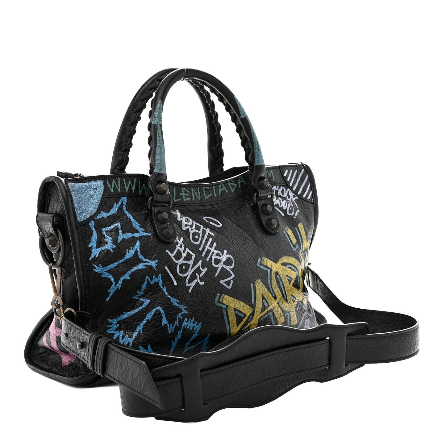 Agneau Graffiti All Over Classic Hardware S City Black Multicolor