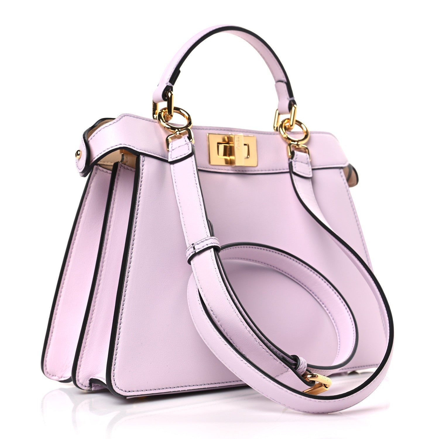 Fendi Vitello Seta Shiny Nappa Dancing Girls Inlay Small Peekaboo I SEE U Satchel Anemone Multicolor 3 of 8