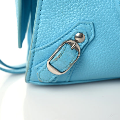 Balenciaga Grained Calfskin Neo Classic Silver Hardware Mini City Azur 17 of 22