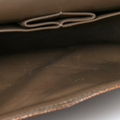 Chanel Crinkled Patent Quilted Medium Double Flap Brown 12 of 19