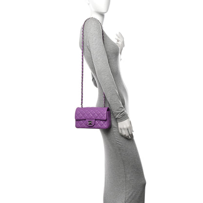 Chanel Lambskin Quilted Mini Rectangular Flap Purple 2 of 11