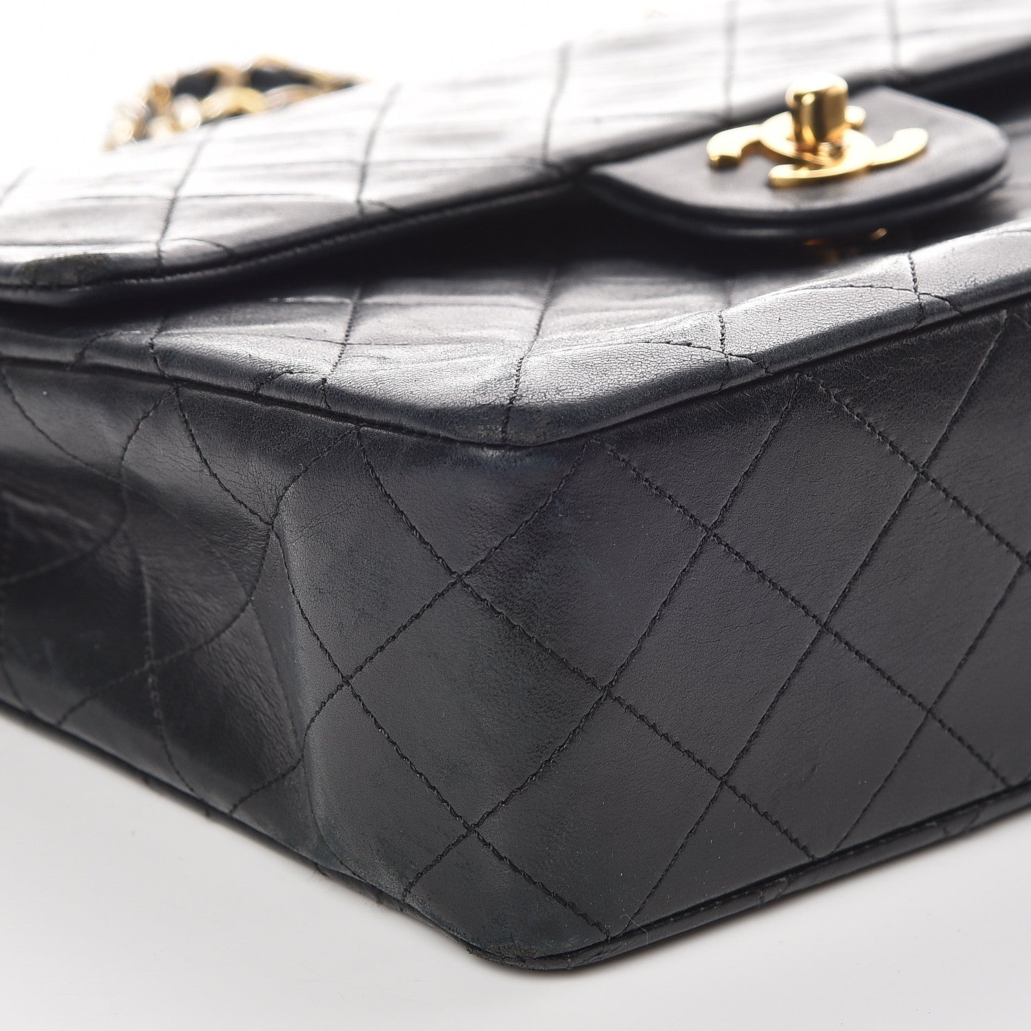 Chanel Lambskin Quilted Medium Double Flap Black 13 of 20
