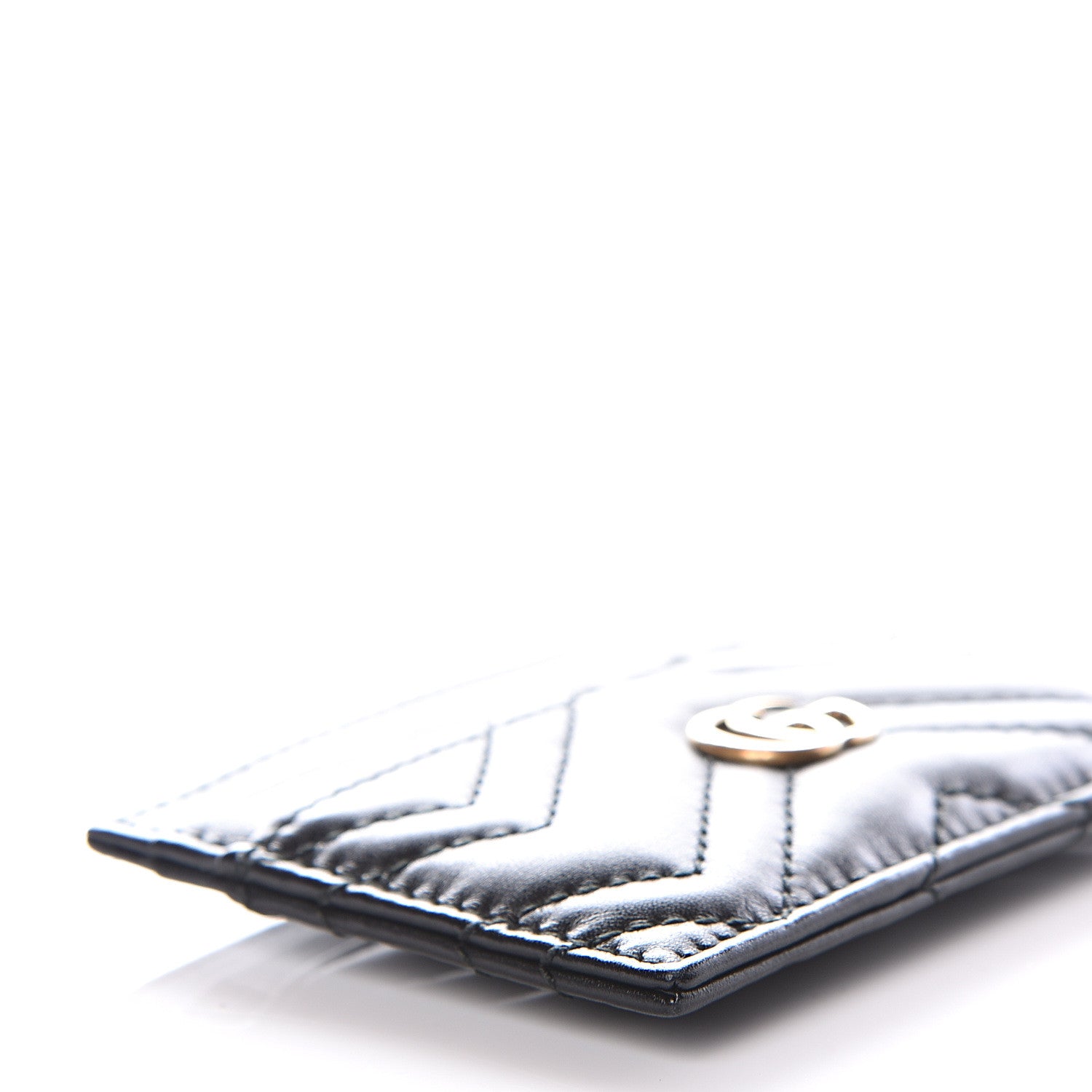 Gucci Calfskin Matelasse GG Marmont Card Holder Black 6 of 9