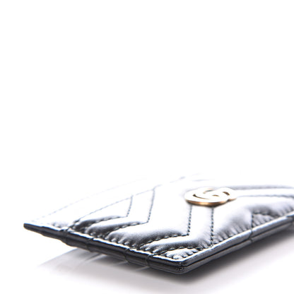Gucci Calfskin Matelasse GG Marmont Card Holder Black 6 of 9