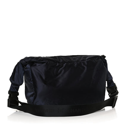 Chanel Nylon Quilted Sport CC Messenger Navy Blue 3 of 13