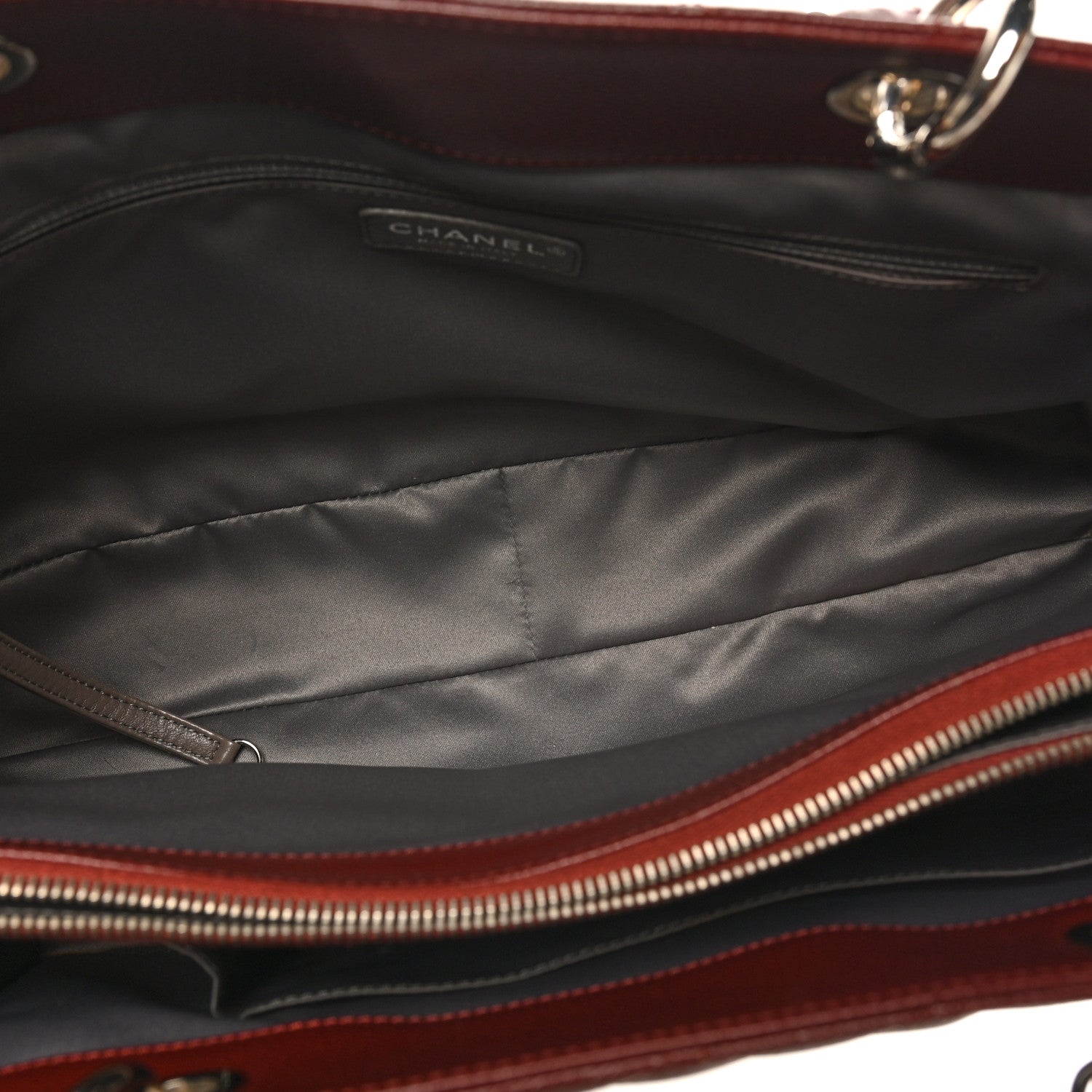 Chanel Caviar Quilted XL Grand Shopping Tote GST Dark Burgundy 5 of 10