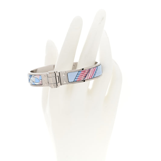 Enamel Printed Narrow Savana Dance Hinged Bracelet GM Arts And Crafts
