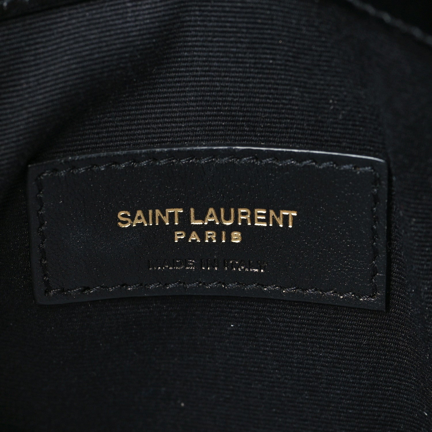Saint Laurent Smooth Shiny Calfskin Monogram Uptown Pouch Black 7 of 10